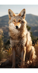 Coyote - image created with Midjourney and mixer brush in PS